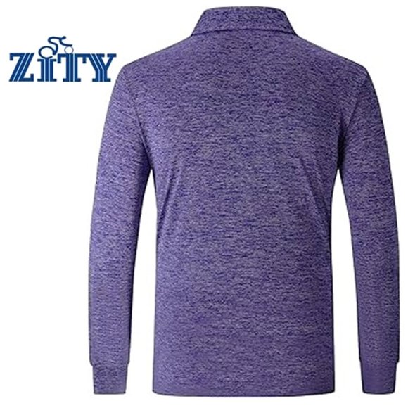 ZITY Mens Long Sleeve Sports Golf Tennis Polo Shirt   NEW!!! - Picture 7 of 12